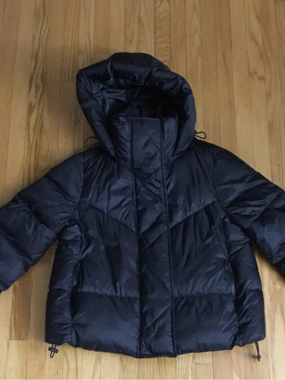 Kids Navy Hooded Puffer Jacket - Lightweight Warmth